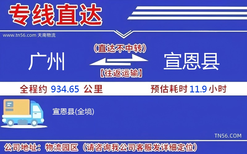 廣州到宣恩縣物流公司