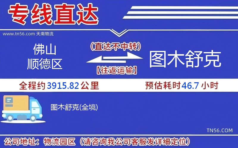 佛山順德區(qū)到圖木舒克物流公司