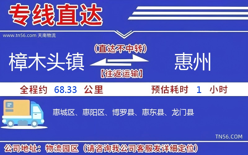 樟木頭鎮(zhèn)到惠州物流公司