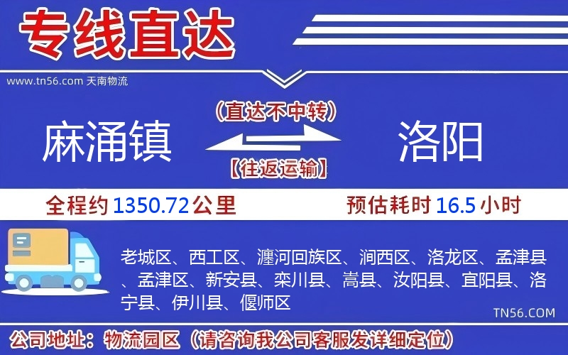 麻涌鎮(zhèn)到洛陽物流公司