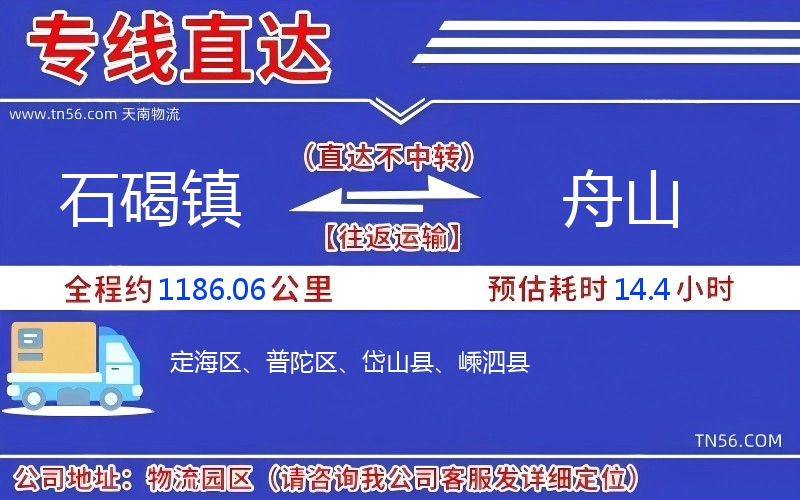 石碣鎮到舟山物流公司
