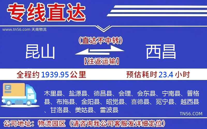 昆山到西昌物流公司