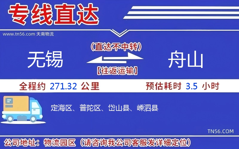 無錫到舟山物流公司