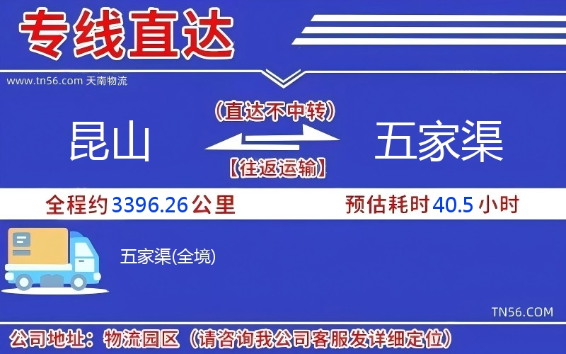 昆山到五家渠物流公司